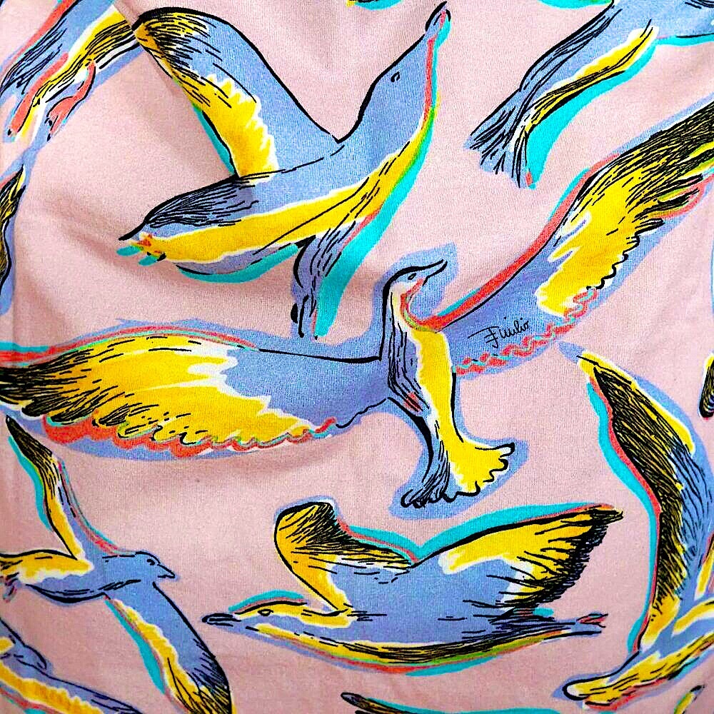 Emilio Pucci Seagull Bird Scoop Neck Racer Back Tank Top - Picture 7 of 11